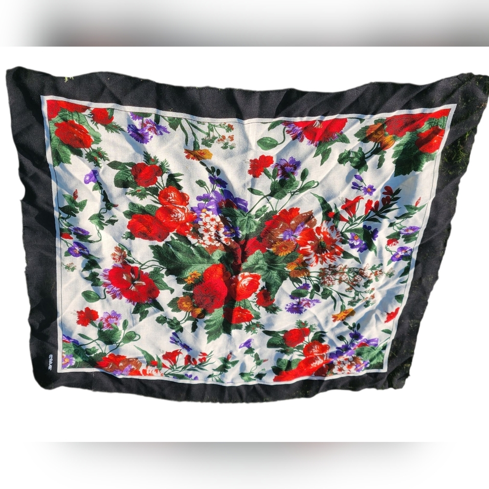 Erre Silk Blend Floral Scarf